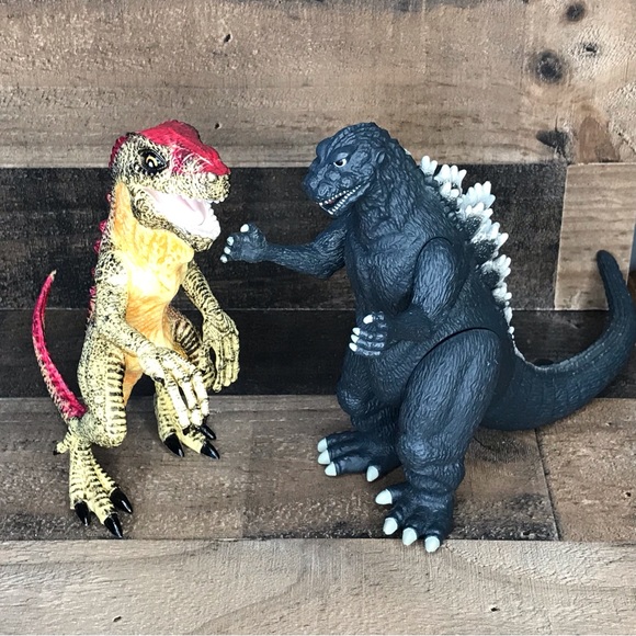 Vintage Godzilla T-Rex Lot 1998-2002 Toho Trendmaster 6” Figures Adult & Baby - Picture 5 of 10